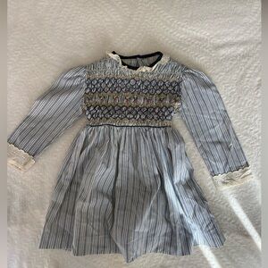 Vintage Polly Flinders Hand Smocked Dress 3T